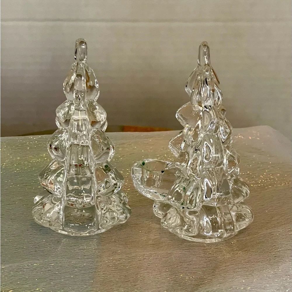 Vintage Williams Sonoma Holiday Tree Taper Candle Holders